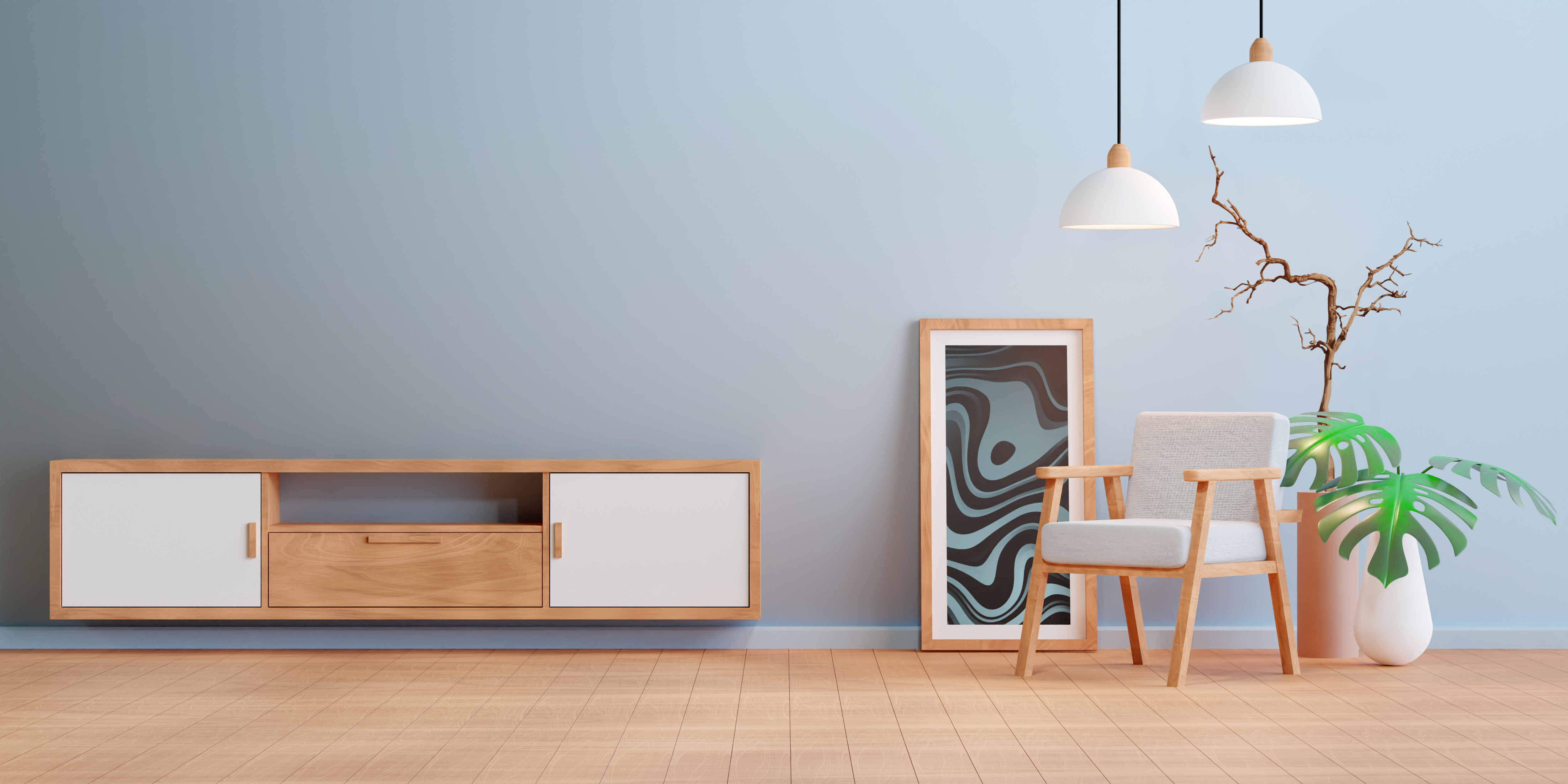 Intérieur d'un appartement minimaliste qui illustre l'esprit moins mais mieux 